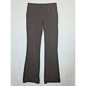 Athleta Womens Wide Flare Bootcut Leg Black High Waisted Stretch Pants sz XS Y2K